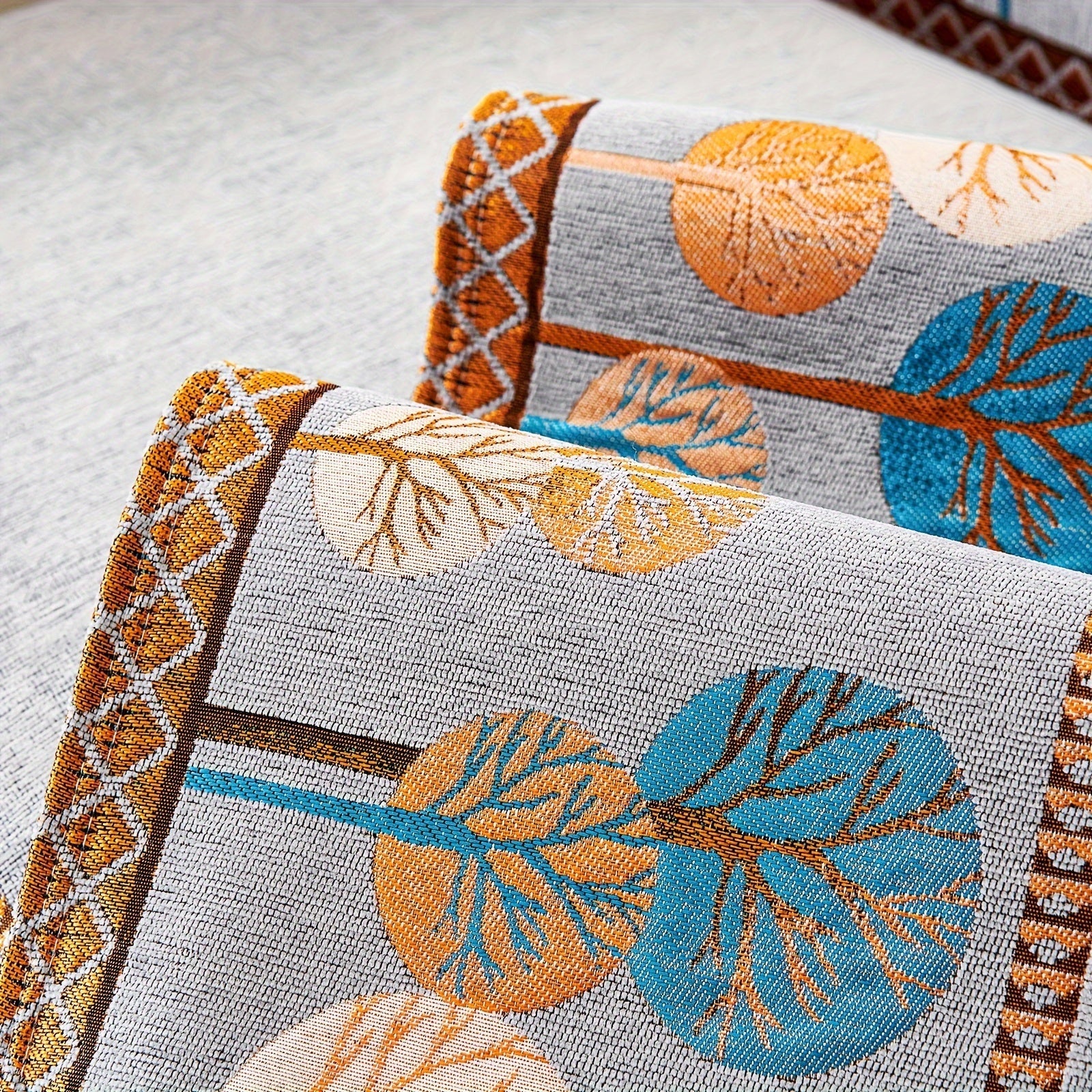 Capa de Sofá Chenille Estilo Boêmio 1pc, Capa para Sofá com Bordado Geométrico, Amigável para Cães, Protetor de Sofá Espesso e Macio, Capas Antiderrapantes para Almofadas, Protetor de Móveis, Decoração para Quarto Escritório Sala de Estar Casa, Melhore su