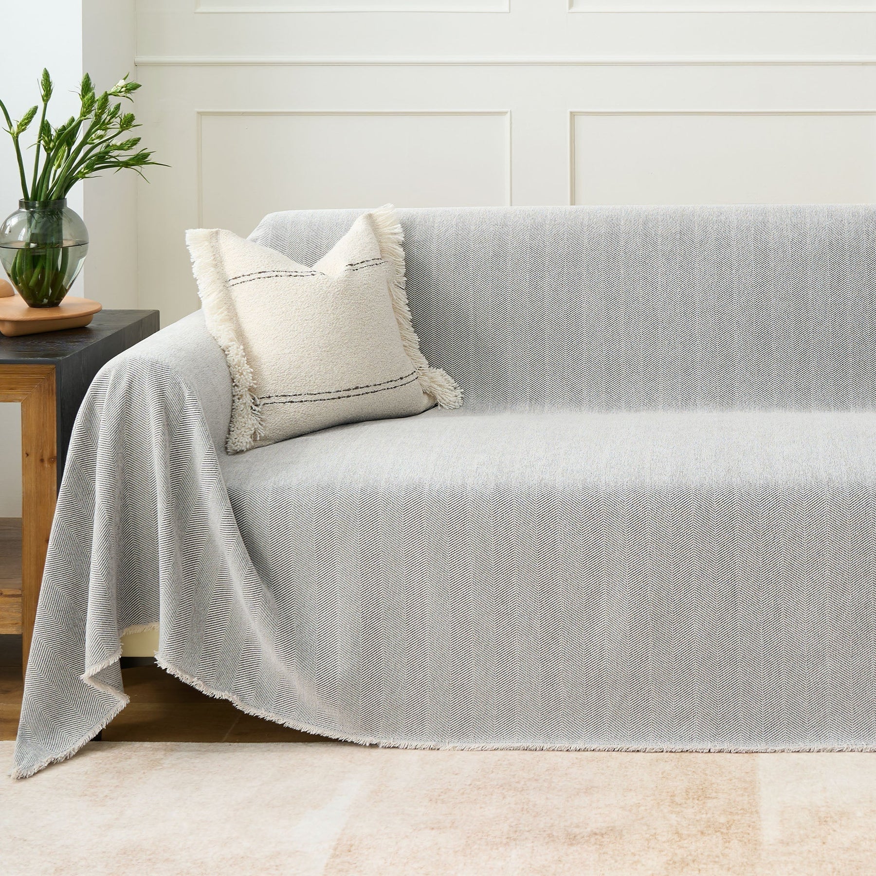 Capa de sofá Herringbone durável para animais de estimação