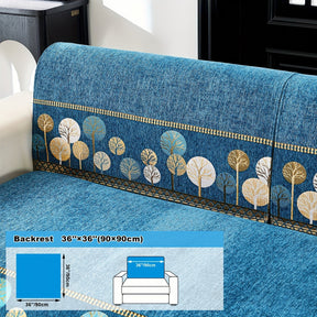 Capa de Sofá Chenille Estilo Boêmio 1pc, Capa para Sofá com Bordado Geométrico, Amigável para Cães, Protetor de Sofá Espesso e Macio, Capas Antiderrapantes para Almofadas, Protetor de Móveis, Decoração para Quarto Escritório Sala de Estar Casa, Melhore su