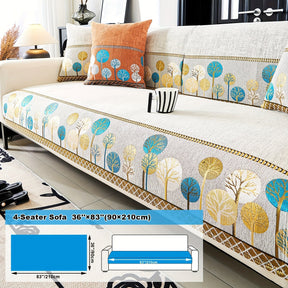 Capa de Sofá Chenille Estilo Boêmio 1pc, Capa para Sofá com Bordado Geométrico, Amigável para Cães, Protetor de Sofá Espesso e Macio, Capas Antiderrapantes para Almofadas, Protetor de Móveis, Decoração para Quarto Escritório Sala de Estar Casa, Melhore su