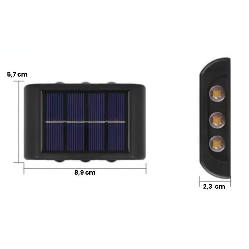 Arandela Solar de Parede para Área Externa com LED