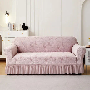 Capa de Sofá Folhas com Babado