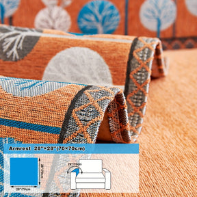 Capa de Sofá Chenille Estilo Boêmio 1pc, Capa para Sofá com Bordado Geométrico, Amigável para Cães, Protetor de Sofá Espesso e Macio, Capas Antiderrapantes para Almofadas, Protetor de Móveis, Decoração para Quarto Escritório Sala de Estar Casa, Melhore su