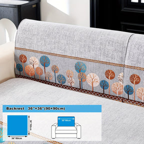 Capa de Sofá Chenille Estilo Boêmio 1pc, Capa para Sofá com Bordado Geométrico, Amigável para Cães, Protetor de Sofá Espesso e Macio, Capas Antiderrapantes para Almofadas, Protetor de Móveis, Decoração para Quarto Escritório Sala de Estar Casa, Melhore su